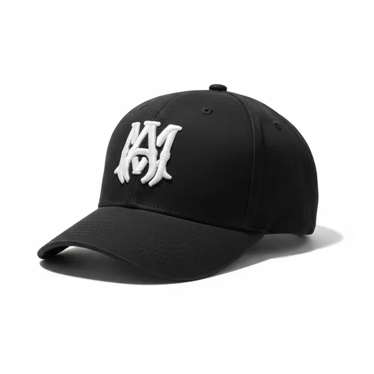 Amiri MA Canvas Hat With White logo