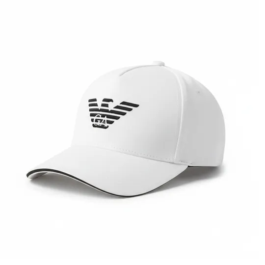 Emporio Armani Logo Baseball Cap White