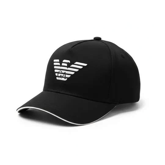 Emporio Armani Logo Baseball Cap Black