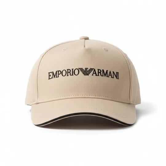  Armani Logo Baseball Cap Beige