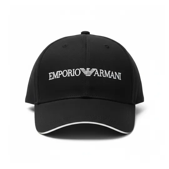  Armani Logo Baseball Cap Black
