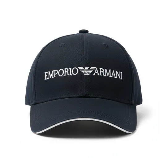  Armani Logo Baseball Cap Navy