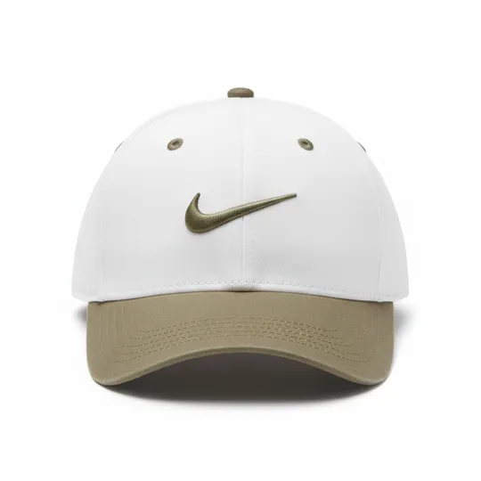 Nike Classic Cap White with khaki