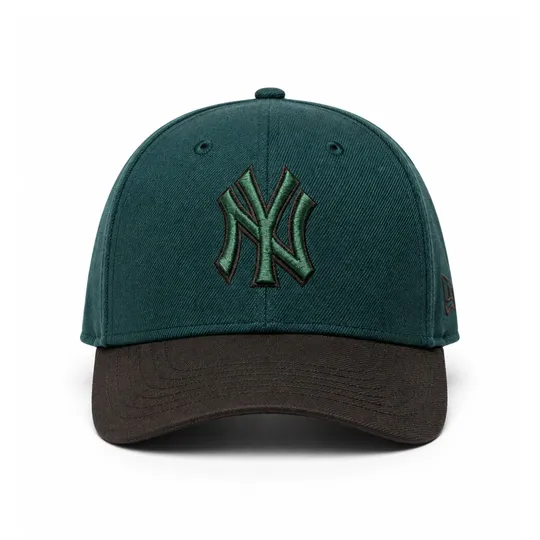  NY Yankees Heritage Cap Deep Green and Black