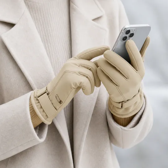 Woman Hand Gloves- Beige