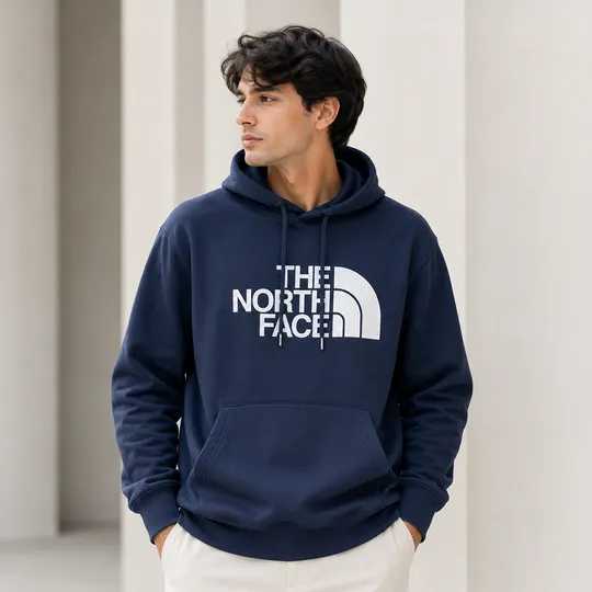 The North Face Essentials Fleece Big Logo Hoodie Navy
