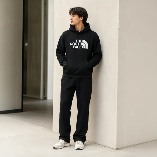 The North Face Essentials Fleece Big Logo Hoodie Black