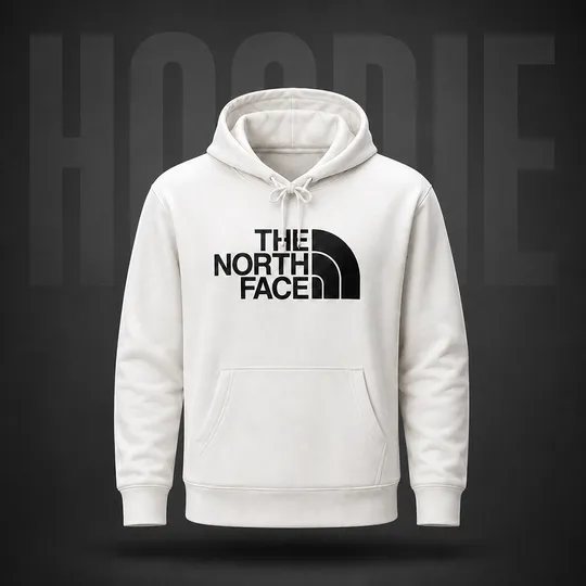 The North Face Essentials Fleece Big Logo Hoodie White