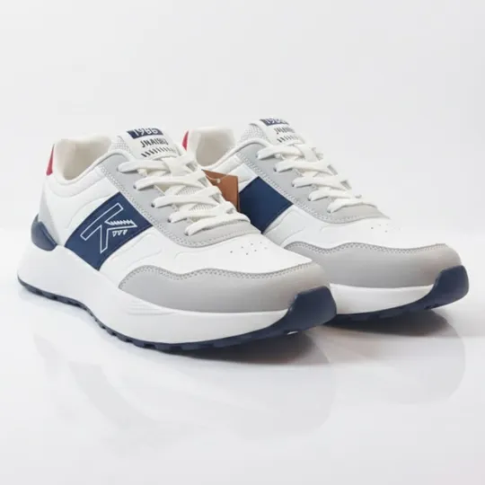 JNAIBU 1986 Premium Comfort Sneakers –White & Grey
