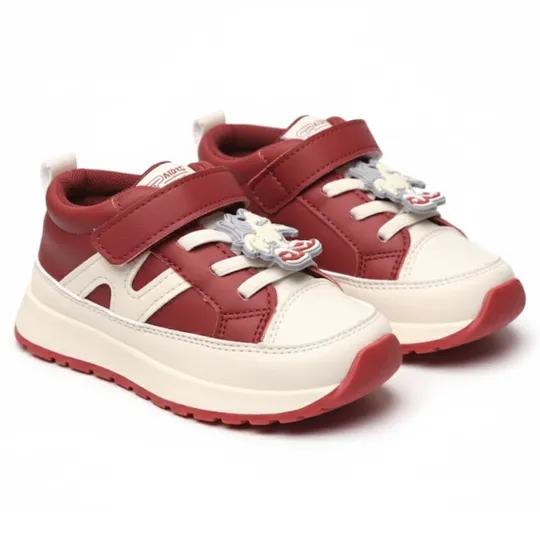 Little Steps Maroon Sneakers for Kids