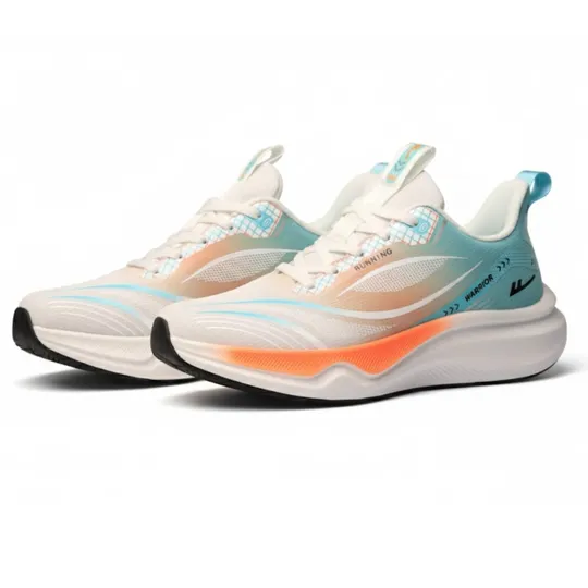 Warrior Gradient Running Shoes – Blue & Orange Accent Edition