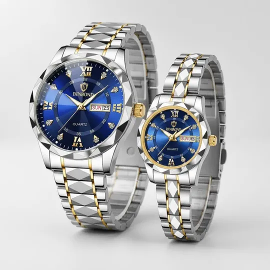Royal Blue Couple Watch Set