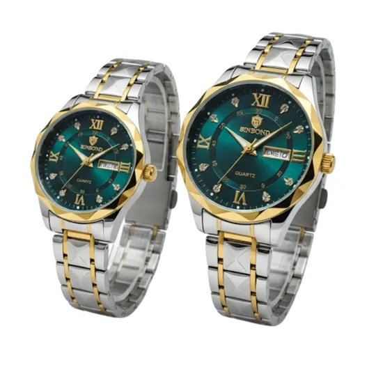 Royal Green Couple Watch Set