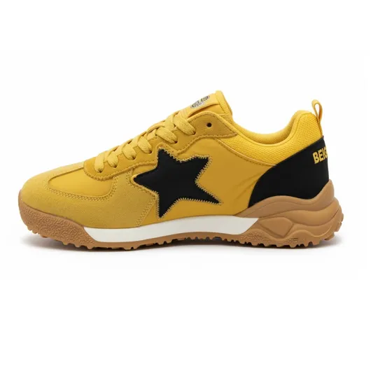 BEIGECOOL Yellow Sneakers – Casual Sport Edition