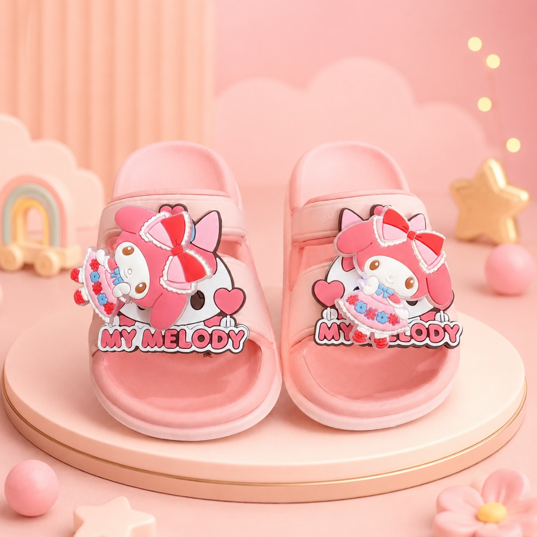 Premium Pink My Melody Kids Slides with Light