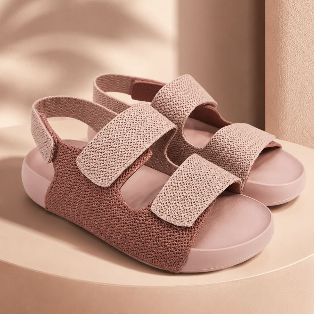 Bata Comfit MOTION V-2 Pale Pink Platform Sandals for Women
