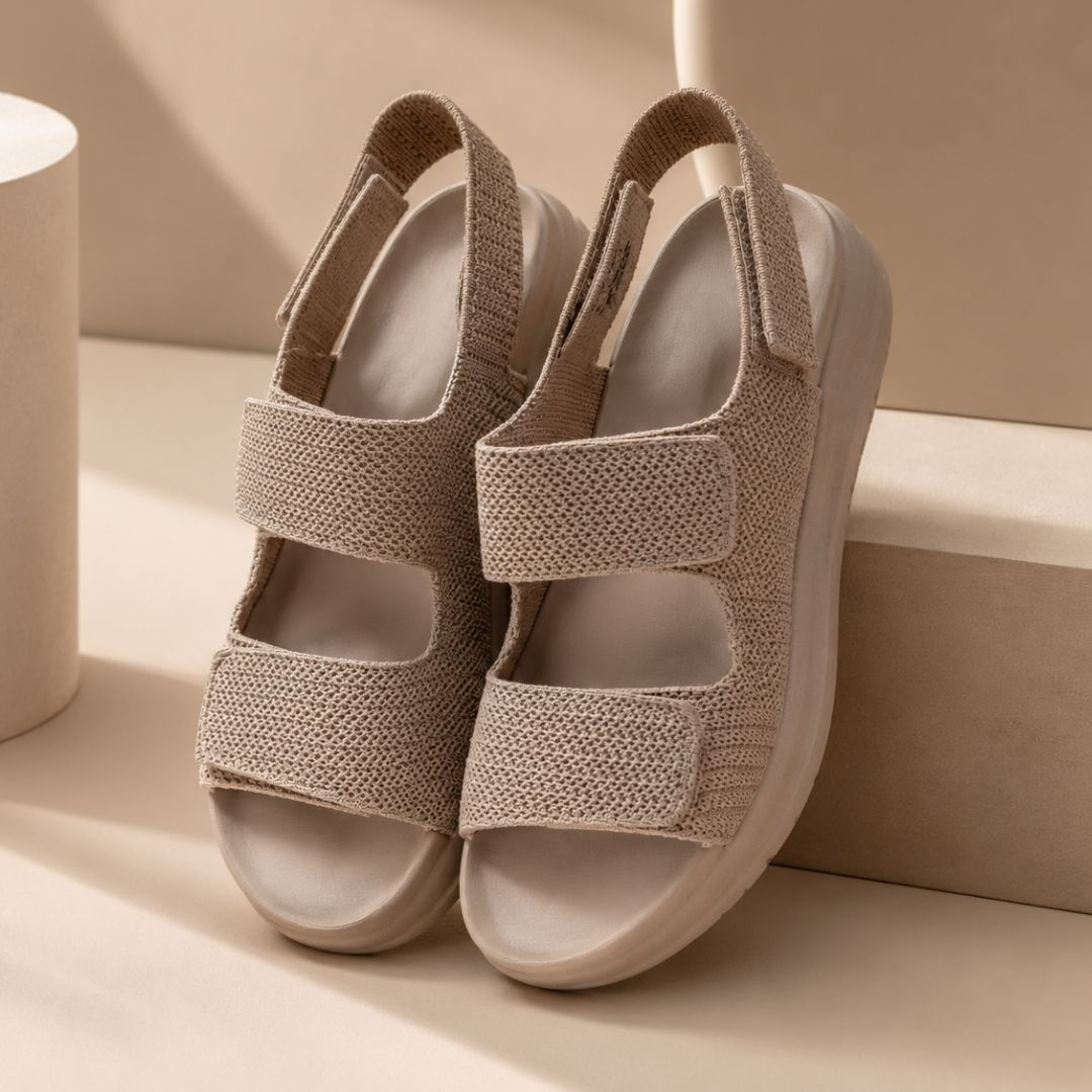 Bata Comfit MOTION V-2 Pale Pink Platform Sandals for Women
