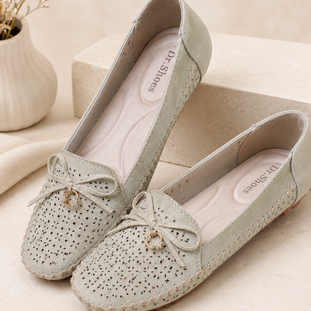 Dr. Shoes Luxe Perforated Loafers –Beige