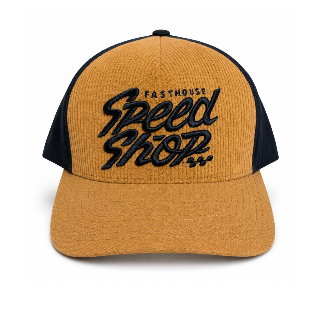 Fasthouse Haste Speed Shop Mustard Gold Snapback Hat