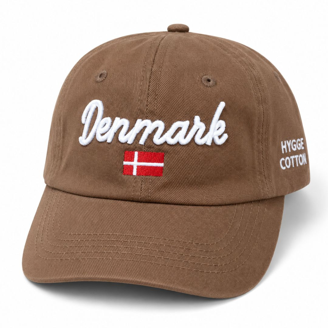 Denmark Brown Cotton Baseball Cap