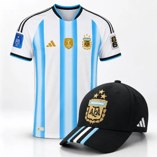 Argentina Jersey & Cap Combo Set