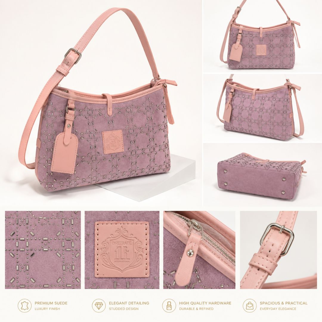 Luxury Pink Monogram Shoulder Ladies Bag