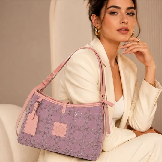 Luxury Pink Monogram Shoulder Ladies Bag