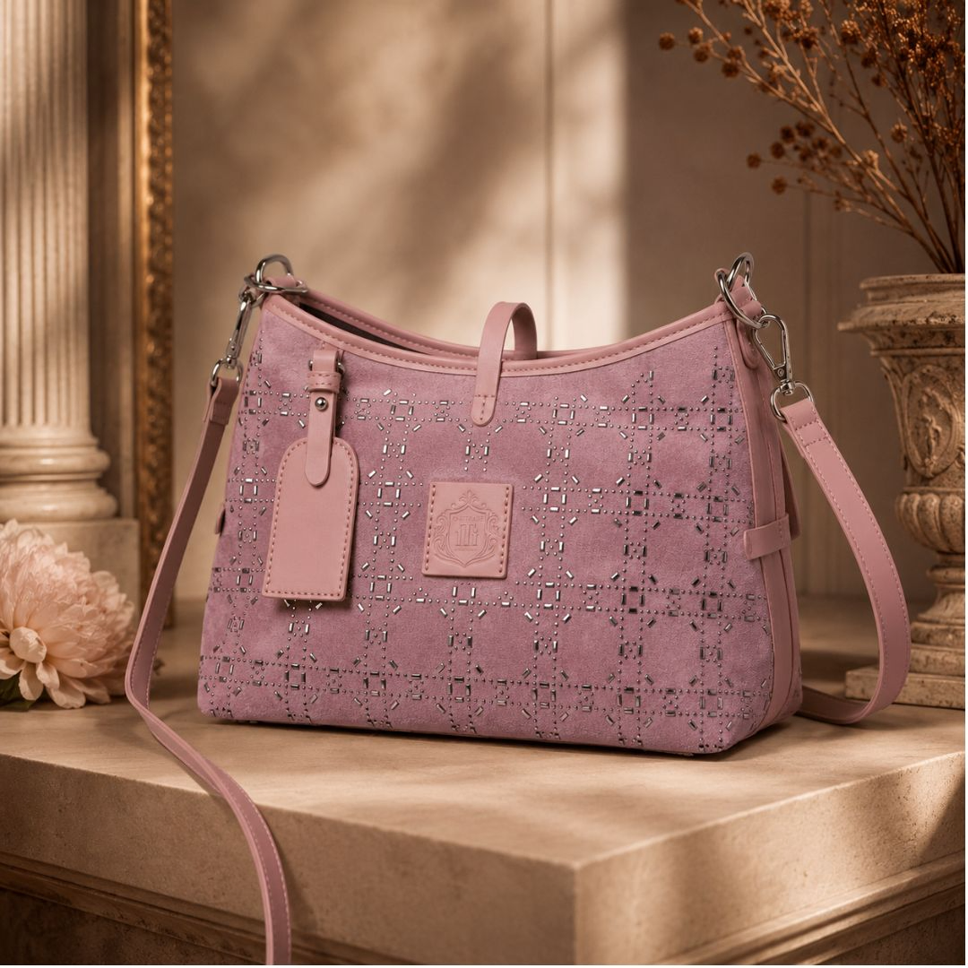 Luxury Pink Monogram Shoulder Ladies Bag