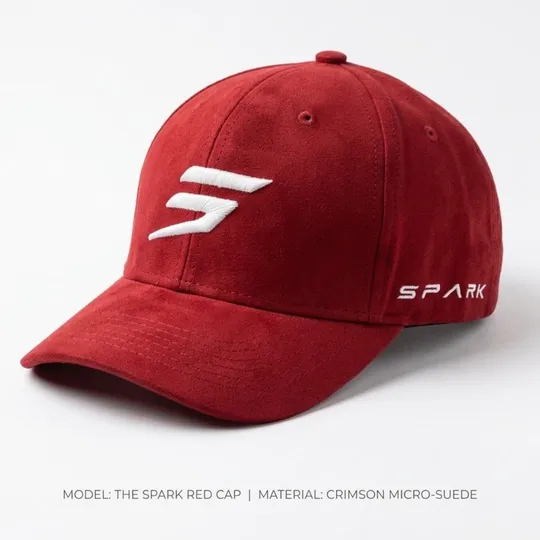SPARK Premium Suede Cap – Red | Imported Lifestyle Cap