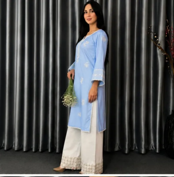 Premium Embroidered Two-Piece Set for Women 