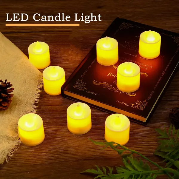 LED Candle with Battery Tealights (2 Pc)