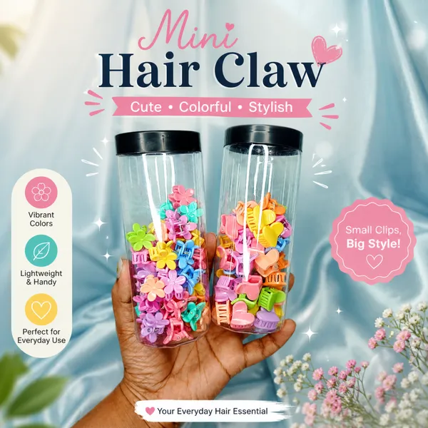 50 Pcs Baby Hair  Clip with Box