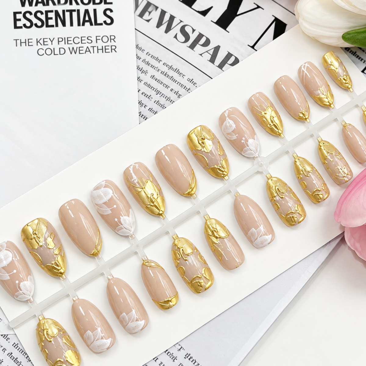 30 Pcs Premium Fake Press on Nails ( 1 Set)