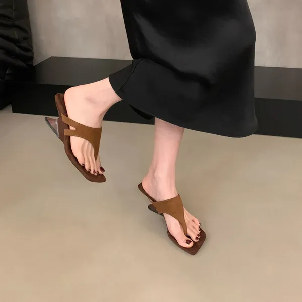 FRENCH-STYLE WEDGE HIGH-HEELED SANDALS GB-0129