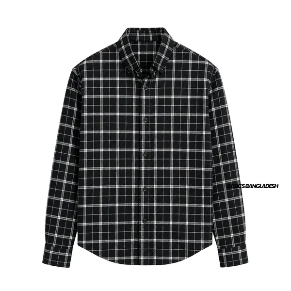Basics Plaid Flannel Shirts in Onyx Colourway