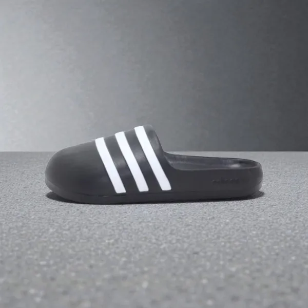 Men’s Black & White Stripe Slides – Premium Comfort