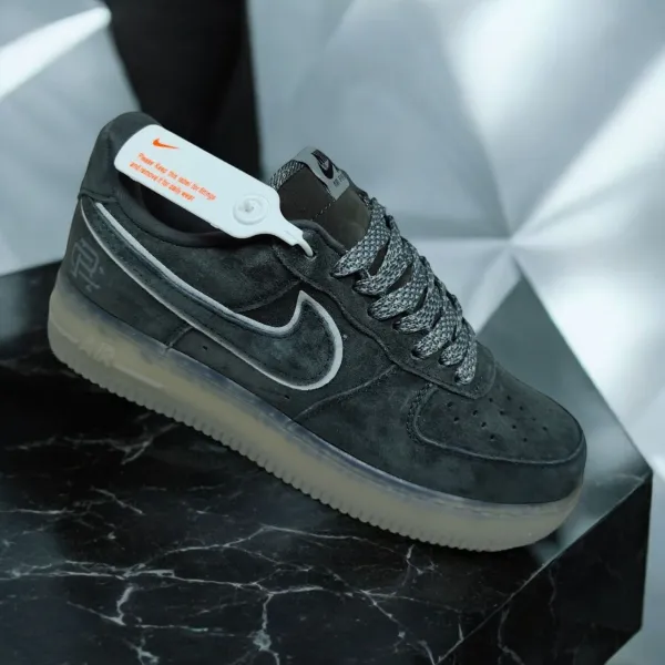 Nike Air Force 1 Black Suede Sneakers Premium Streetwear Shoes |