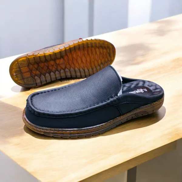 Brown Textured Leather Slip-On Loafer  Premium Men’s Casual Footwear 