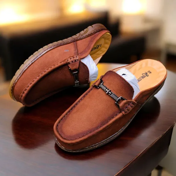 Men Brown Genuine  Leather Slip-On Loafer  Premium Men’s Casual  