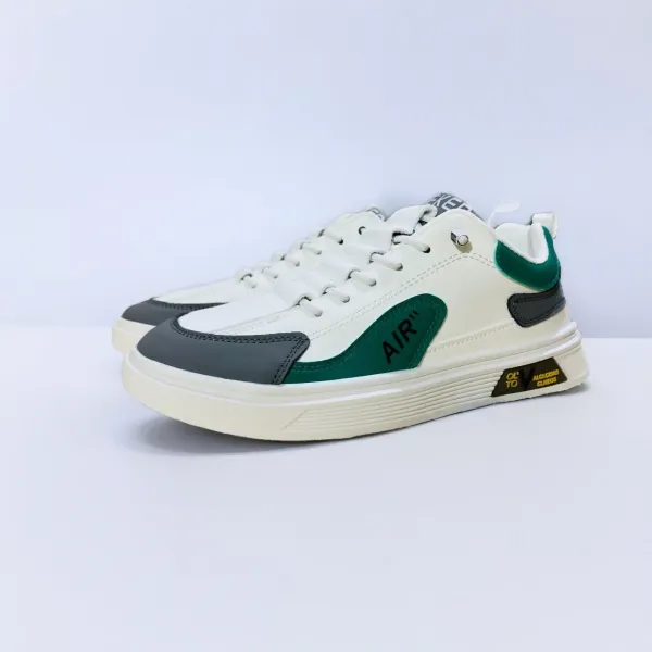 White IM Sneakers — OLTO Vibrance System & Blue Accents 