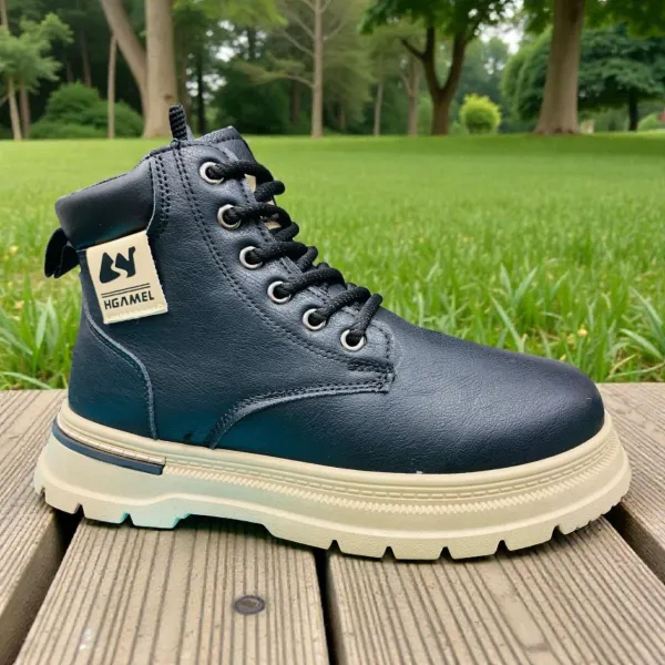 HGAMEL Brown Outdoor Boots Rugged Sole & Padded Collar