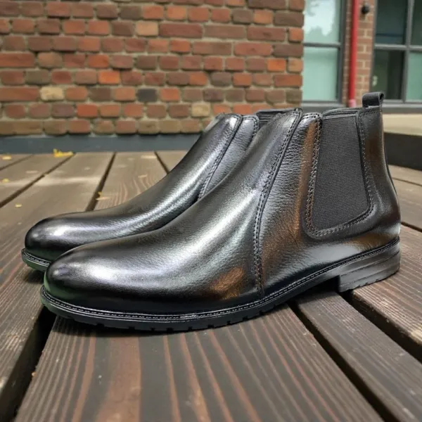 Genuine Leather Boots — Rugged Soles & Stylish Details |