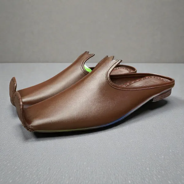 Brown Leather Peshawari Chappal Traditional Craft & Rugged Sole