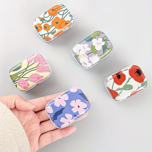  Flower Tin Mini Jewellery Storage Box