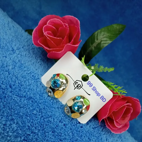 Colorful Geometric Crystal Drop Earring