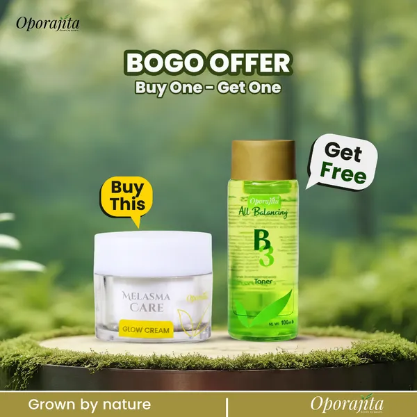 Oporajita melasma Care Glow Cream 50ml , Get Oporajita All Balancing B3 Toner 100ml (BOGO)
