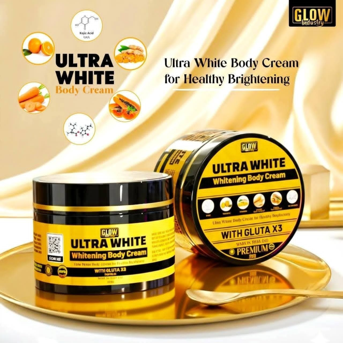 Glow Industry Ultra White Whitening Body Cream 250g