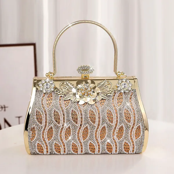 Retro Diamond-Encrusted Small Bag 