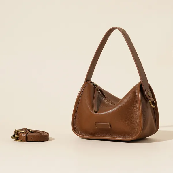 Top Layer Cowhide Pea Bag