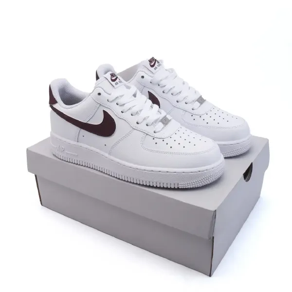 AIR FORCE 1 LOW WHITE BURGUNDY 1:1